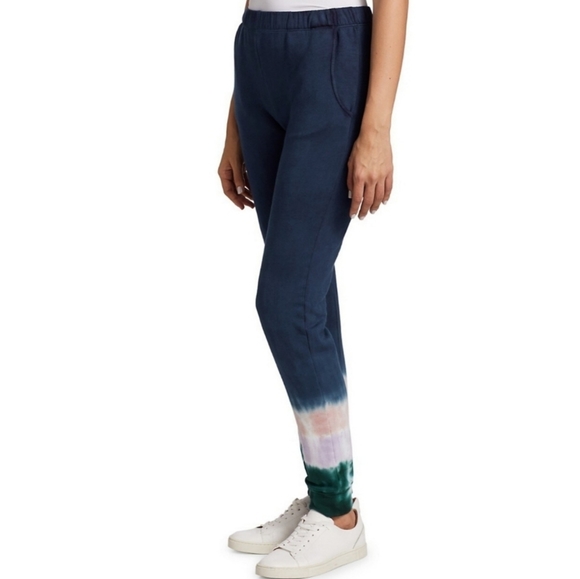 NWT Wildfox Womens Navy Blue Hadley Circular Tie Dye Joggers - Picture 3 of 3